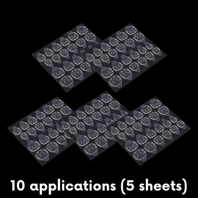 Extra adhesive tabs sheets