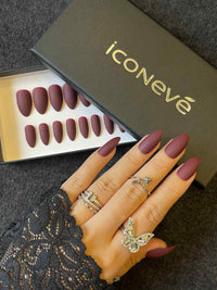 Burgundy - Matte Almond