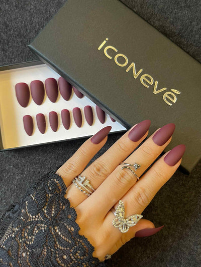 Burgundy - Matte Almond