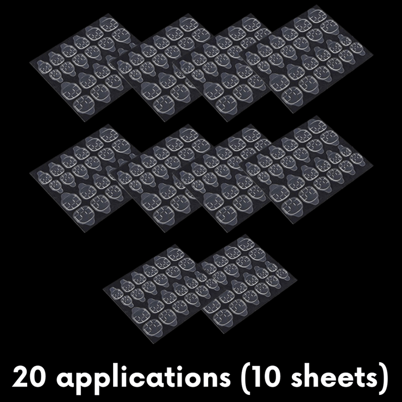 Extra adhesive tabs sheets